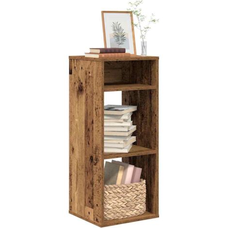Bibliothèque-Étagère de Rangement vieux bois 34x31x80 cm bois d'ingénierie 832264 (1/5)