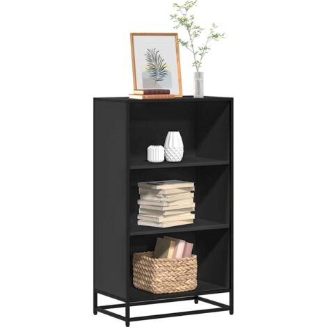 Bibliothèque-Étagère de Rangement noir 60x35x107,5 cm bois d'ingénierie 838269 (1/5)