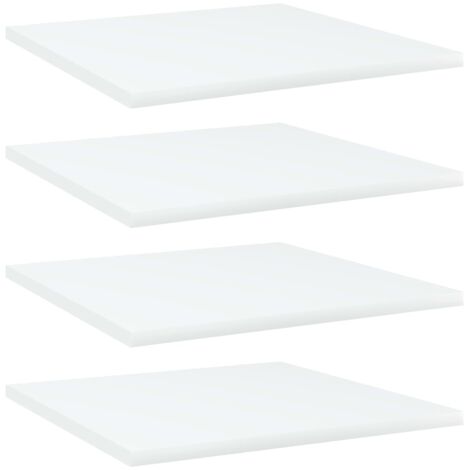 Panneaux de bibliothèque 4 pcs-Étagère murale blanc bois d’ingénierie 513950 (1/5)