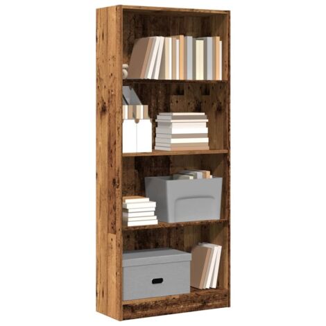 Bibliothèque-Étagère de Rangement vieux bois 60x24x143 cm bois d'ingénierie 979604 (1/5)