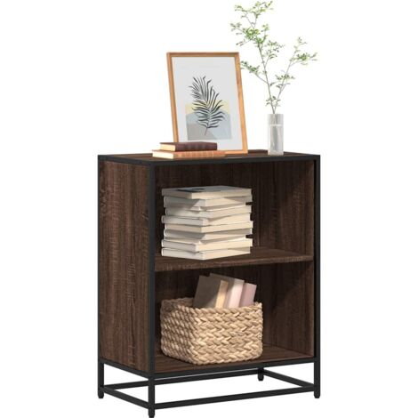 Bibliothèque-Étagère de Rangement chêne marron 60x35x76 cm bois d'ingénierie 422729 (1/5)