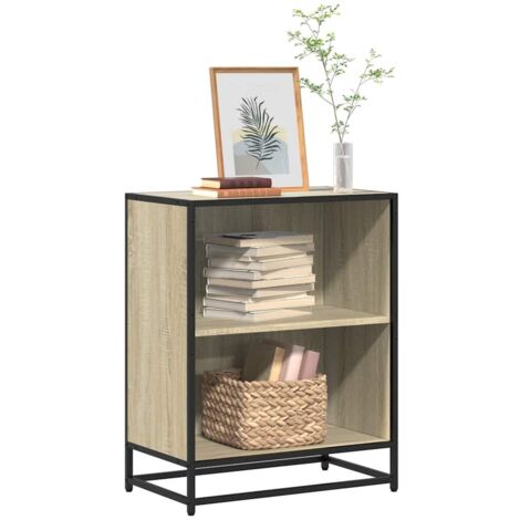 Bibliothèque-Étagère de Rangement chêne sonoma 60x35x76 cm bois d'ingénierie 413606 (1/5)