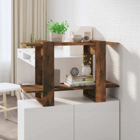 Bibliothèque de pièce-Étagère de Rangement Chêne fumé 80x30x51 cm 885388 (1/5)
