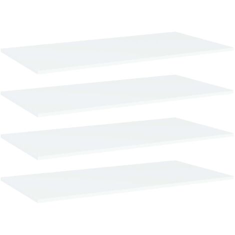 Panneaux de bibliothèque 4 pcs-Étagère murale blanc bois d’ingénierie 951568 (1/5)