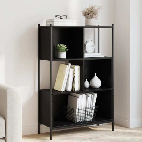 Bibliothèque-Étagère de Rangement noir 72x28x109 cm bois d'ingénierie 850226