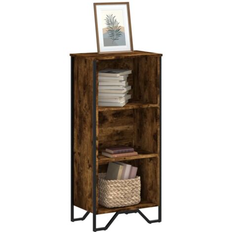 Bibliothèque-Étagère de Rangement chêne fumé 50x31x106 cm bois d'ingénierie 444452 (1/5)