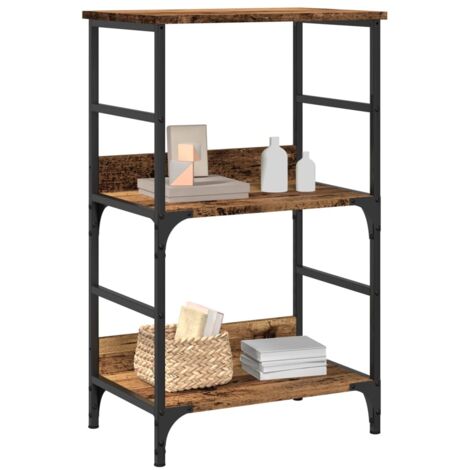 Bibliothèque-Étagère de Rangement vieux bois 50x33x82 cm bois d'ingénierie 724200 (1/5)