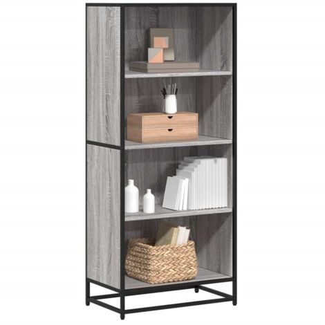 Bibliothèque-Étagère de Rangement sonoma gris 60x35x139 cm bois d'ingénierie 744030 (1/5)