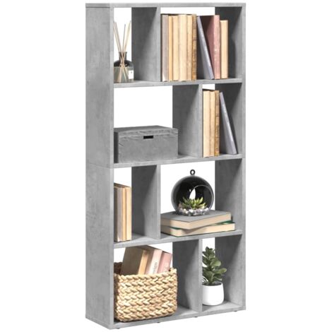Bibliothèque-Étagère de Rangement gris béton 60x20x120 cm bois d'ingénierie 917700 (1/5)