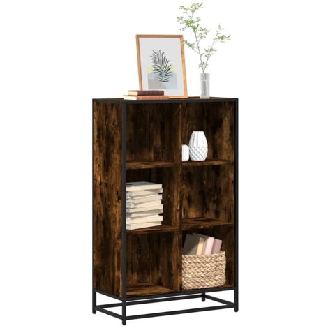 Bibliothèque-Étagère de Rangement chêne fumé 65,5x33x107,5 cm bois d'ingénierie 468415 (1/5)