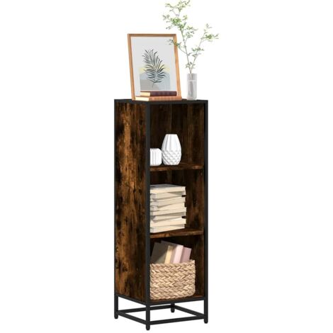 Bibliothèque-Étagère de Rangement chêne fumé 33,5x33x107,5 cm bois d'ingénierie 208222 (1/5)