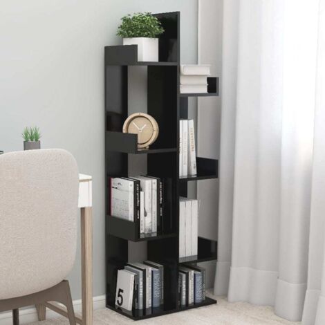 Bibliothèque-Étagère de Rangement Noir 48x25,5x140 cm Bois d’ingénierie 945323 (1/5)