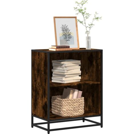 Bibliothèque-Étagère de Rangement chêne fumé 60x35x76 cm bois d'ingénierie 722362 (1/5)