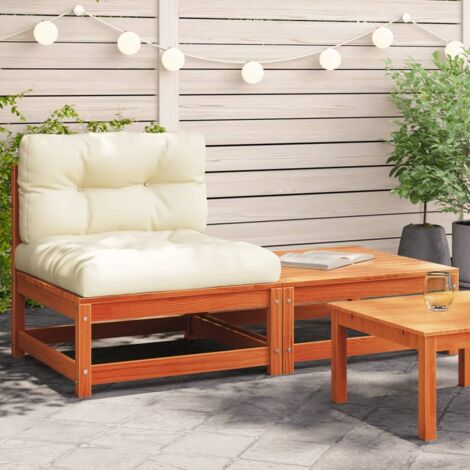 Canapé de jardin sans accoudoirs avec coussins-Salon de jardin Sofa extérieur et repose-pieds 536485 (1/5)