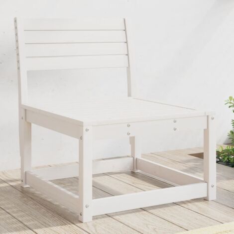 Canapé de jardin-Salon de jardin Sofa extérieur blanc bois de pin massif 257247 (1/5)