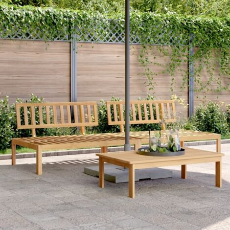 Canapés centraux palette de jardin 2 pcs-Salon de jardin Sofa extérieur bois massif d'acacia 305162 (1/5)