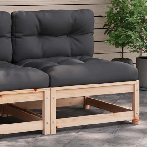 Canapé de jardin sans accoudoirs et coussins-Salon de jardin Sofa extérieur bois massif de pin 507626 (1/5)