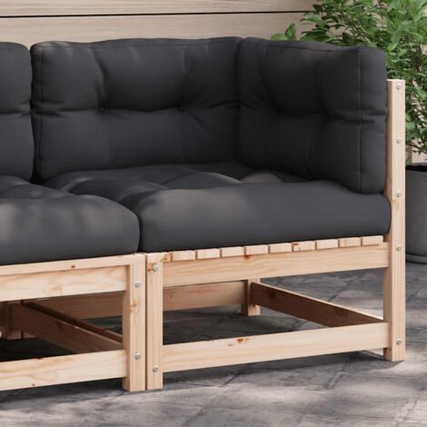 Canapé d'angle de jardin avec coussins-Salon de jardin Sofa extérieur bois de pin solide 274180 (1/5)