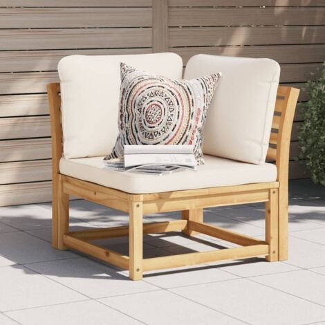 Canapé d'angle de jardin coussins-Salon de jardin Sofa extérieur 73x73x65cm bois massif acacia 160581 (1/5)