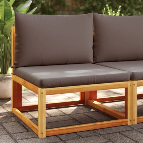 Canapé de jardin sans accoudoirs coussins-Salon de jardin Sofa extérieur bois massif d'acacia 879242 (1/5)