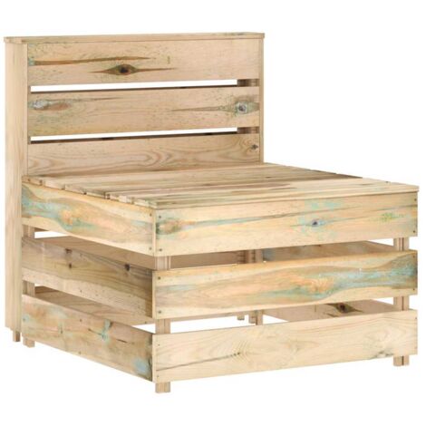Canapé palette de milieu de jardin-Salon de jardin bois de pin imprégné 655680 (1/5)