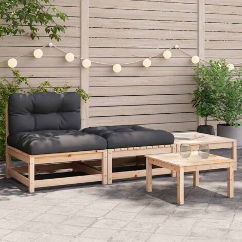 Canapé de jardin sans accoudoirs avec coussins-Salon de jardin Sofa extérieur et repose-pieds 773040 (1/5)