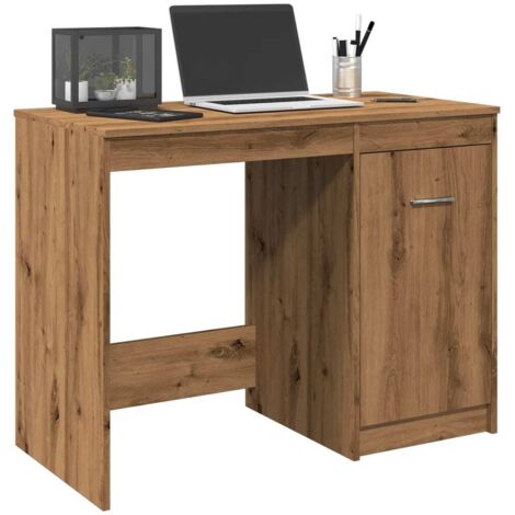 Bureau-Table de Travail-Bureau d'ordinateur chêne artisanal 100x50x76 cm bois d'ingénierie 693383 (1/5)