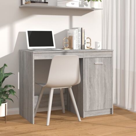 Bureau-Table de Travail-Bureau d'ordinateur Sonoma gris 100x50x76 cm Bois d'ingénierie 995709 (1/5)