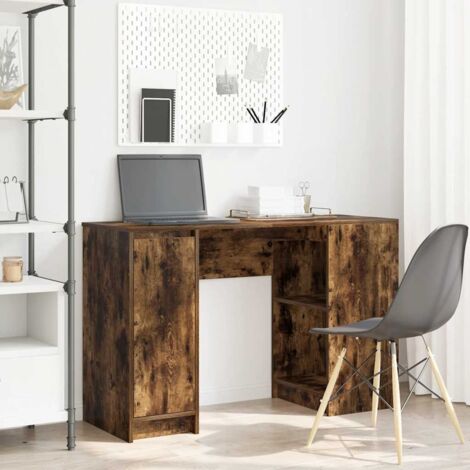 Bureau-Table de Travail-Bureau d'ordinateur chêne fumé 120x42x76 cm bois d'ingénierie 489519 (1/5)