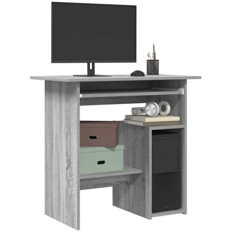 Bureau-Table de Travail-Bureau d'ordinateur Sonoma gris 80x45x74 cm Bois d'ingénierie 192739 (1/5)