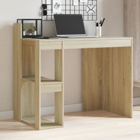Bureau-Table de Travail-Bureau d'ordinateur chêne sonoma 103,5x56,5x94 cm bois d'ingénierie 370416 (1/5)