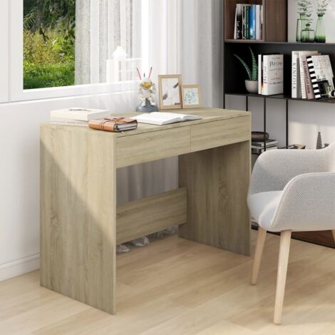 Bureau-Table de Travail-Bureau d'ordinateur Chêne sonoma 101x50x76,5 cm Bois d'ingénierie 527143 (1/5)