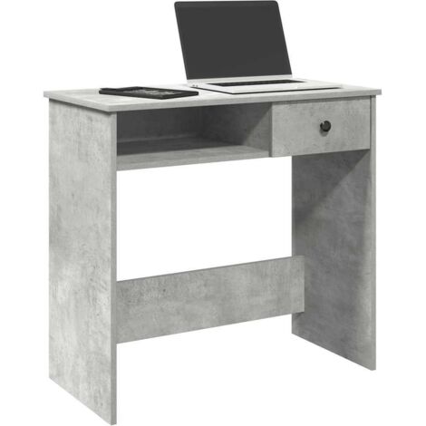 Bureau-Table de Travail-Bureau d'ordinateur Gris béton 80x40x75 cm Aggloméré 843099 (1/5)
