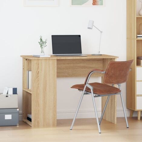 Bureau-Table de Travail-Bureau d'ordinateur chêne sonoma 100x55x75 cm bois d'ingénierie 336689 (1/5)
