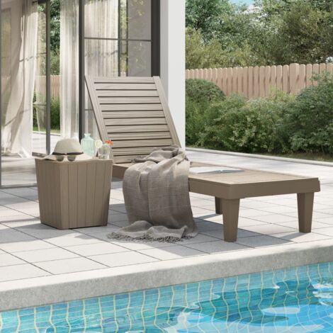 Chaise longue-Bain de soleil-Transat de relaxation marron clair 155x58x83 cm polypropylène 985059 (1/5)