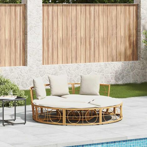 Chaise longue d'extérieur-Bain de soleil-Transat de relaxation sans auvent résine tressée 747741 (1/5)