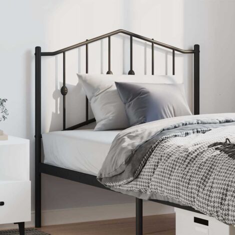 Tête de lit métal-Panneau de lit-Accessoire de Lit noir 100 cm 433325 (1/5)