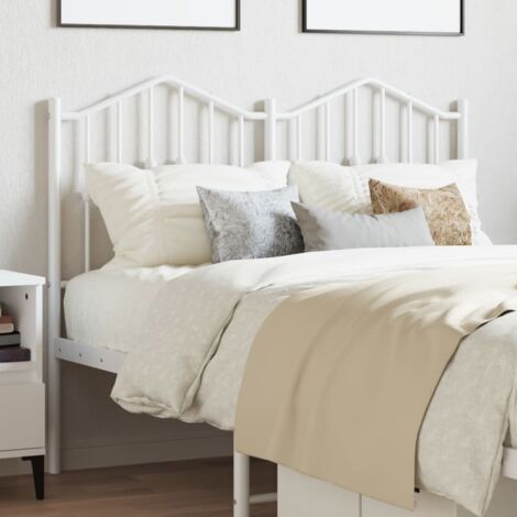 Tête de lit métal-Panneau de lit-Accessoire de Lit blanc 120 cm 721912 (1/5)