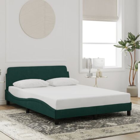 Cadre de lit sans matelas-Structure de lit vert foncé 120x200 cm velours 373034 (1/5)