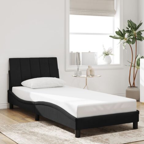 Cadre de lit sans matelas-Structure de lit noir 90x190 cm velours 968169 (1/5)
