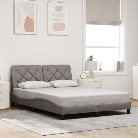 Cadre de lit sans matelas-Structure de lit taupe 120x200 cm tissu 866880 (1/5)
