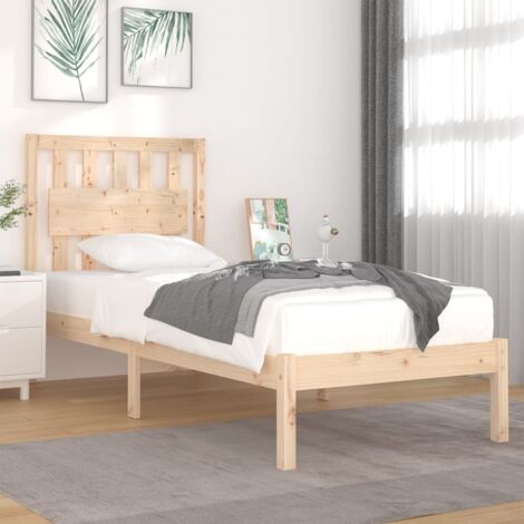 Cadre de lit sans matelas-Structure de lit bois massif 90x200 cm 441159 (1/5)