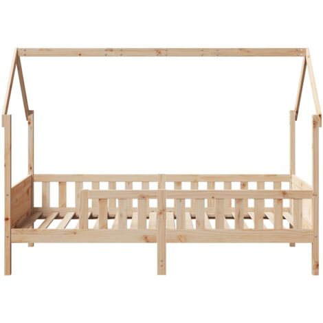 Lit Adolescent Simple, Structure De Lit Pour Enfants Gris 80x200 Cm   Bois De Pin Massif Vidaxl4894542025