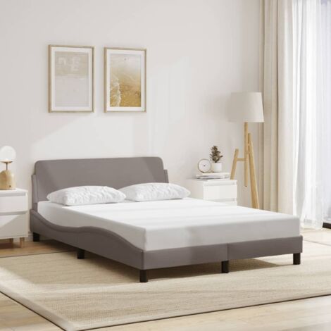 Cadre de lit sans matelas-Structure de lit taupe 120x200 cm tissu 664505 (1/5)