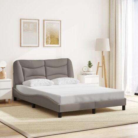 Cadre de lit sans matelas-Structure de lit taupe 120x200 cm tissu 260053 (1/5)