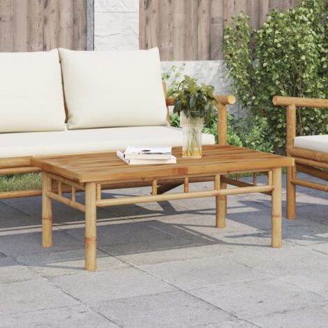 Table basse-Table Salon-Table d'appoint 90x50x35 cm bambou 495514 (1/5)