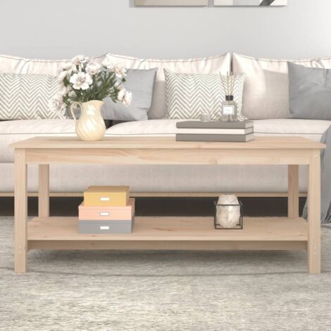 Table basse-Table Salon-Table d'appoint 110x55x45 cm Bois massif de pin 455548 (1/5)