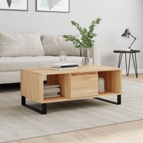 Table basse-Table Salon -Table d'appoint Chêne sonoma 90x50x36,5 cm Bois d'ingénierie 412981 (1/5)