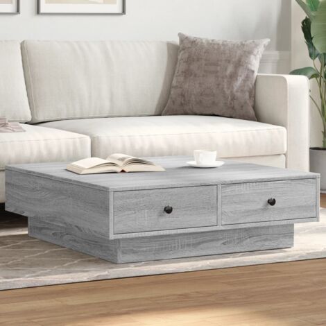 Table basse-Table Salon-Table d'appoint Sonoma gris 90x90x28 cm Bois d'ingénierie 127450 (1/5)