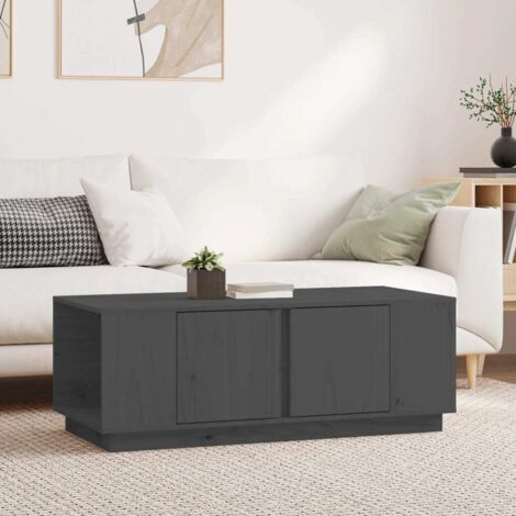 Table basse-Table Salon-Table d'appoint Gris 110x50x40 cm Bois massif de pin 770686 (1/5)